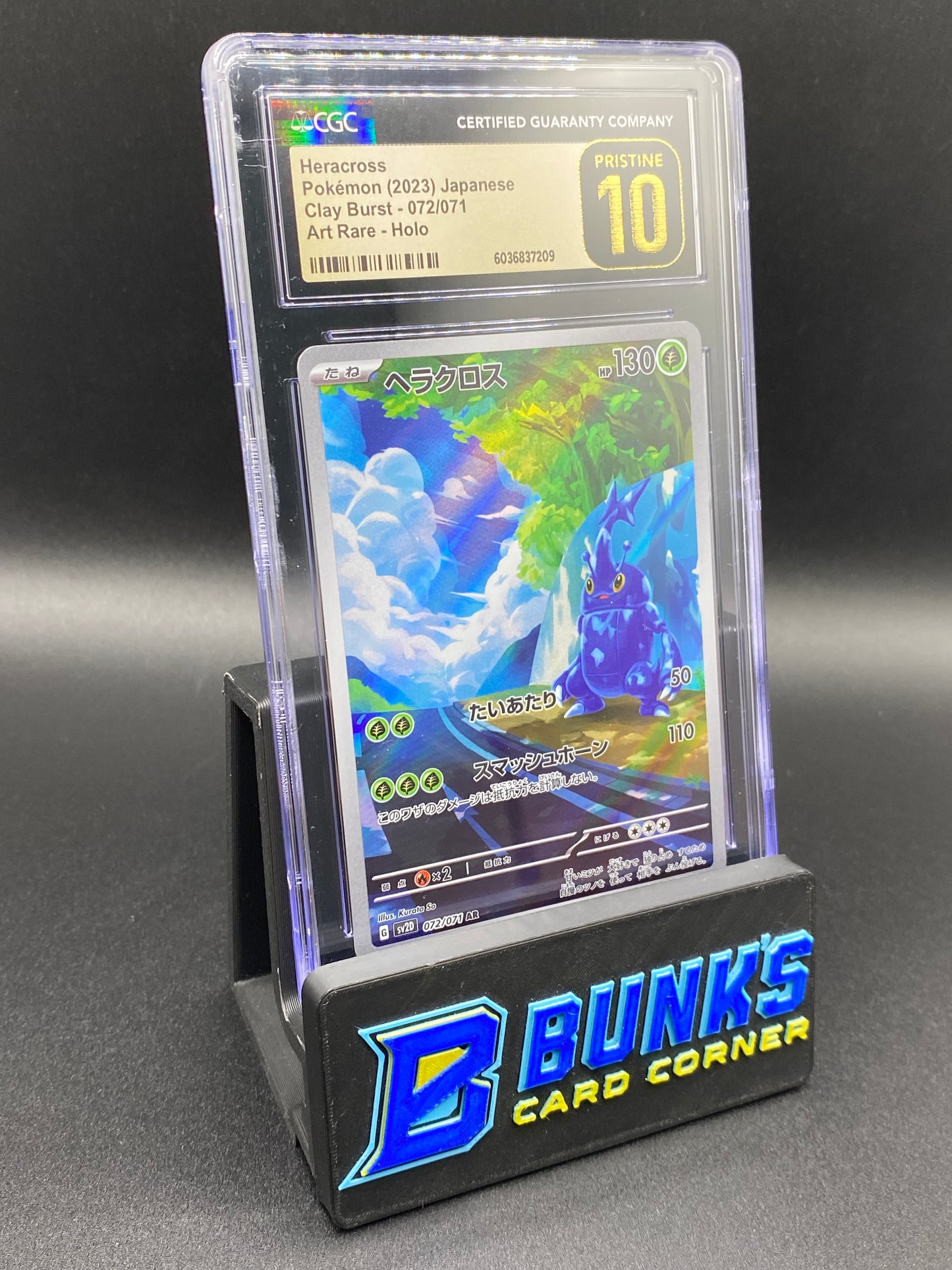Heracross Art Rare CGC PRISTINE 10 JAPANESE