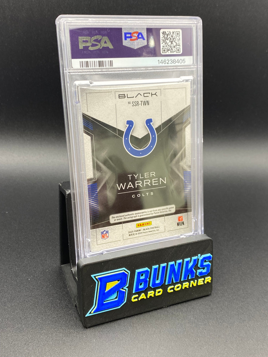 2025 Tyler Warren Sizable Sig 1/5 Jersey Black Emerald PSA 10