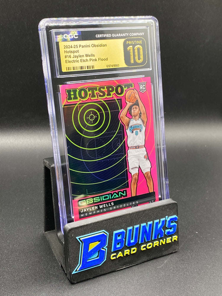 2024-25 Jaylen Wells Electric Etch Pink Flood Hotspot CGC Pristine 10 Rc 49/49