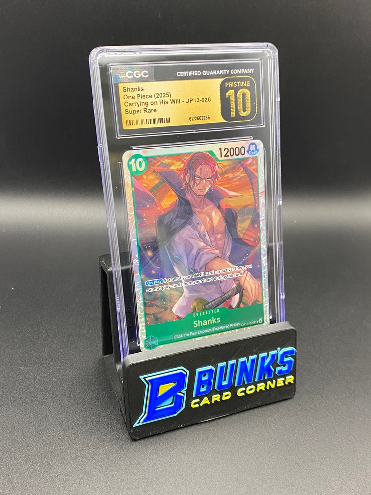 Shanks Super Rare OP13-028 CGC PRISTINE 10