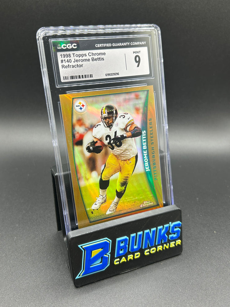 1998 Jerome Bettis Topps Chrome Refractor "The Bus" CGC 9
