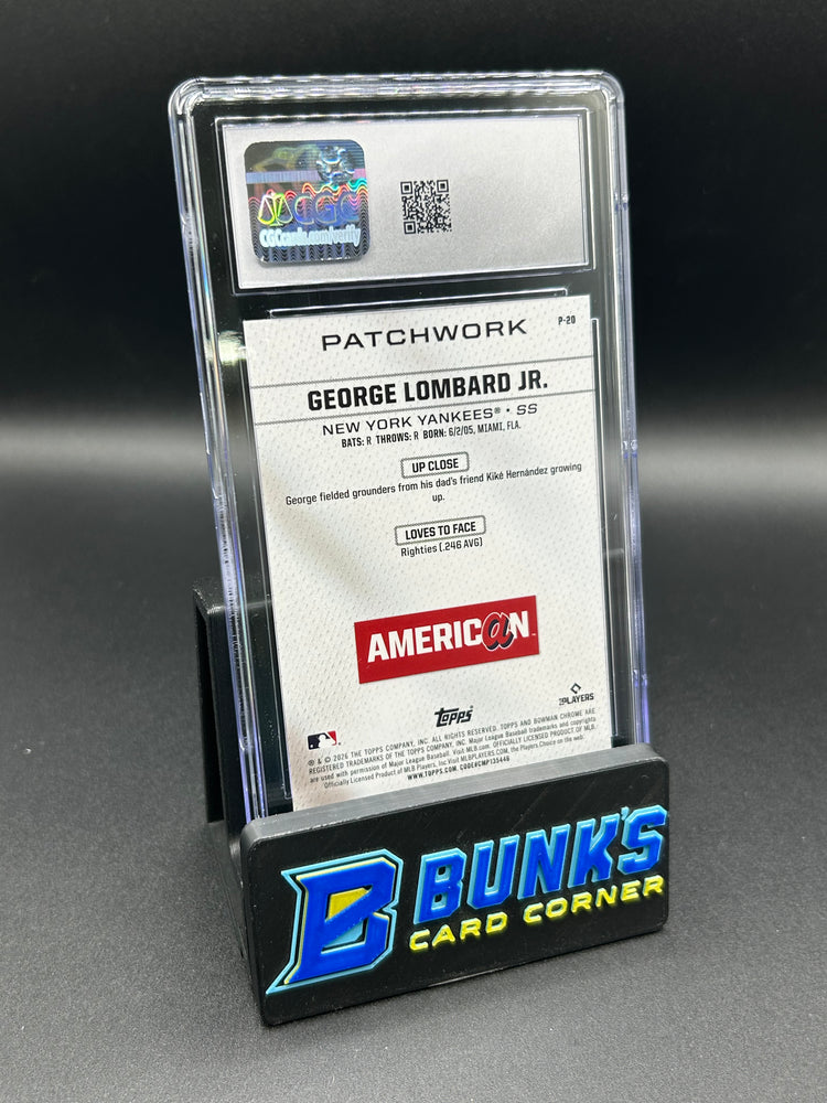 2026 George Lombard Jr. Bowman Patchwork Case Hit CGC 10