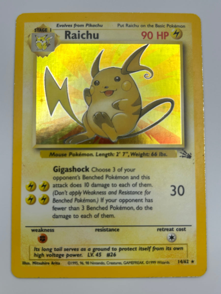 Raichu Holo Fossil LP-MP