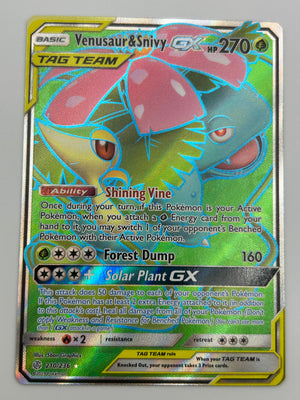 Venusaur & Snivy Gx Tag Team Cosmic Eclipse NM