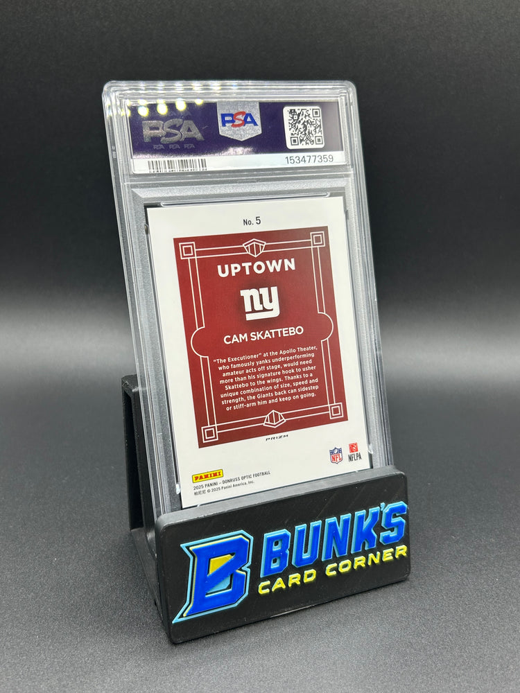 2025 Cam Skattebo Donruss Optic Uptown Case Hit Rc PSA 9
