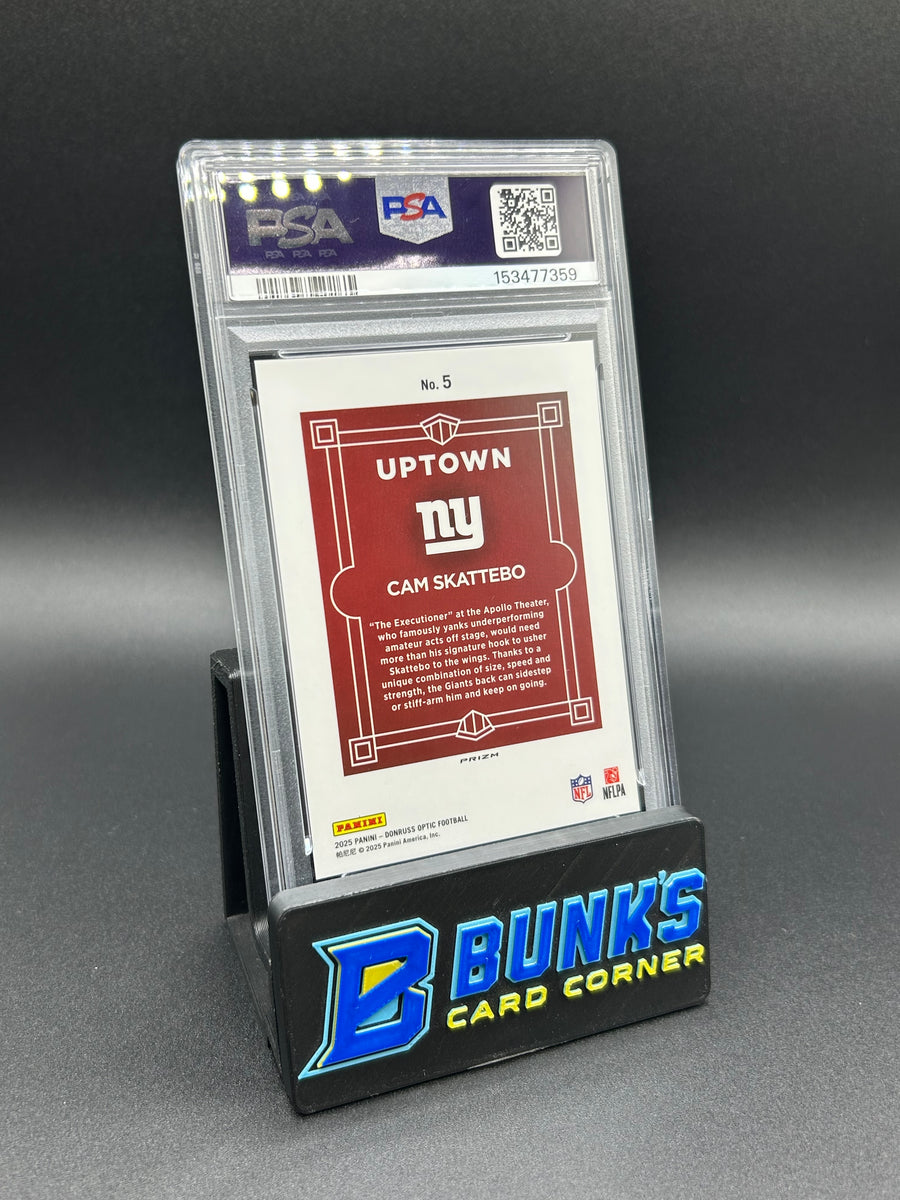 2025 Cam Skattebo Donruss Optic Uptown Case Hit Rc PSA 9