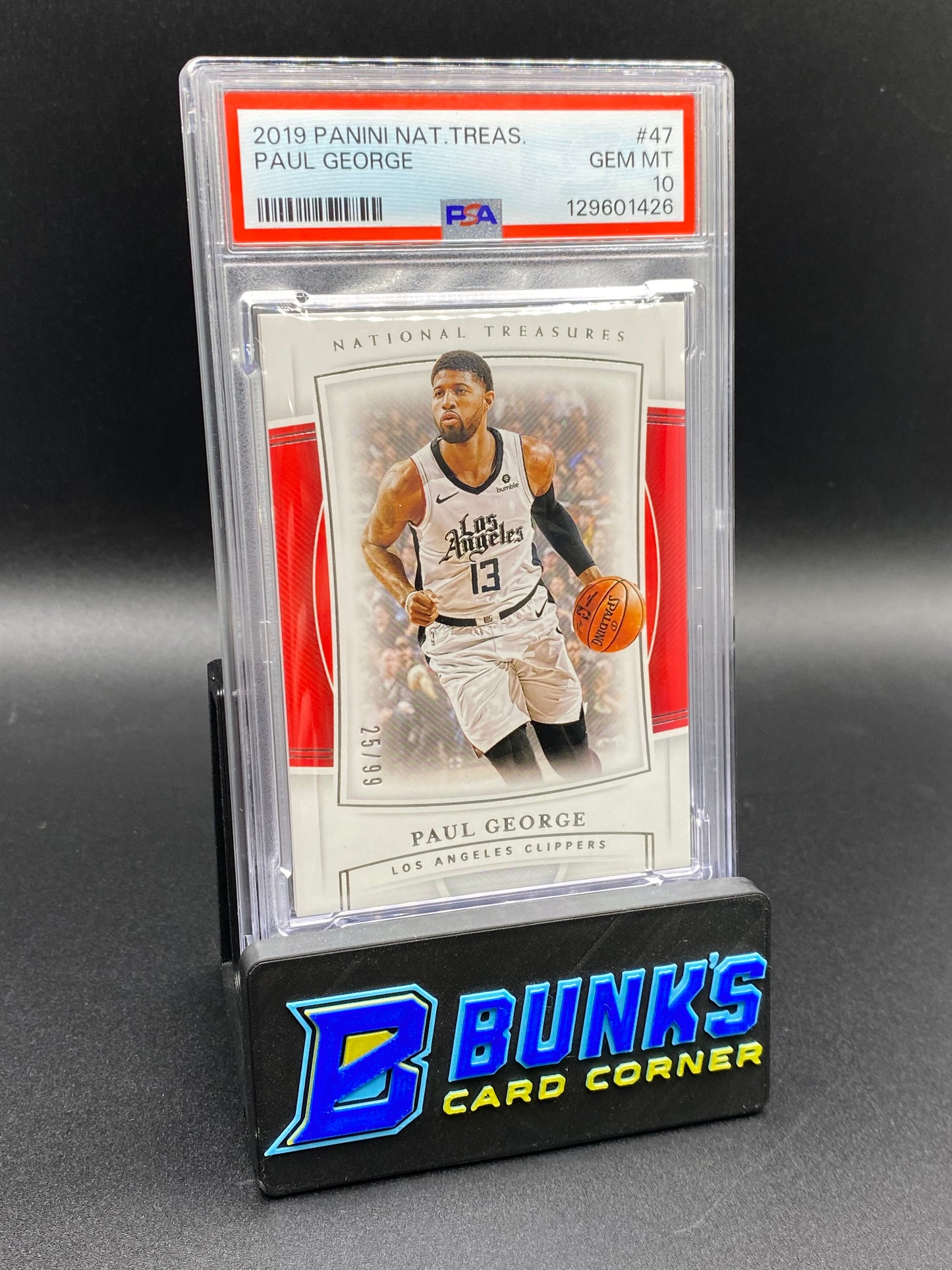2019 Paul George National Treasures 25/99 PSA 10