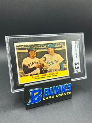 1958 Mays/Snider Topps Rival Fence Busters #436 SGC 3.5