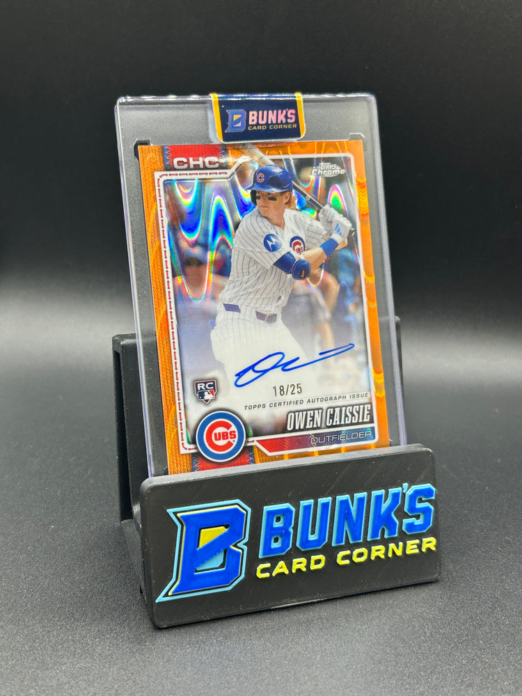 2026 Owen Caissie Topps Chrome Orange Seismic Rc Auto 18/25