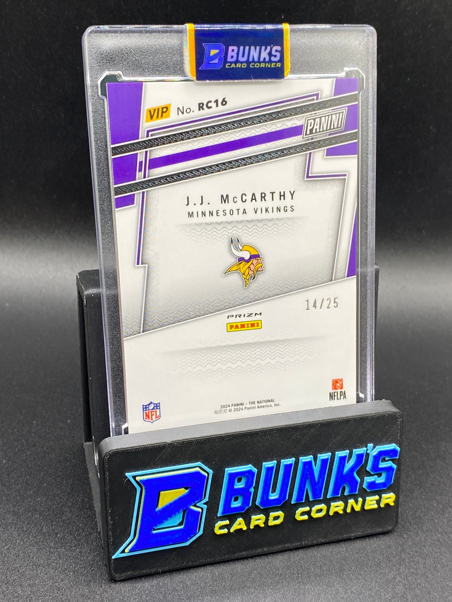 JJ McCarthy Rc 14/25 Red/White/Blue Prizm