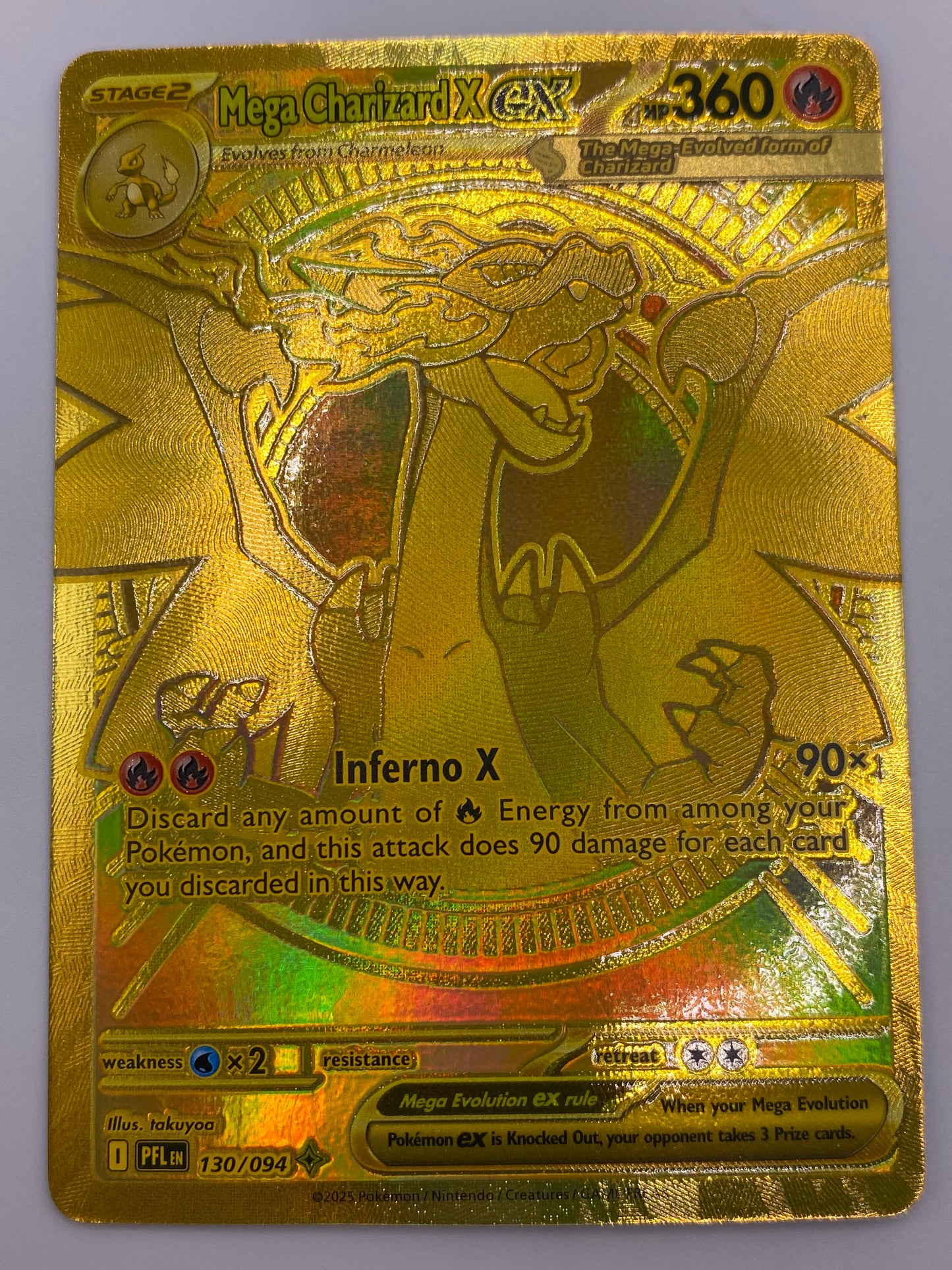 Mega Charizard Ex Mega Hyper Rare Phantasmal Flames NM
