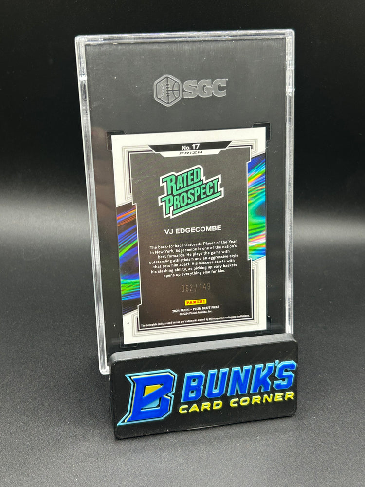 2024-25 VJ Edgecombe Rated Prospect Blue Seismic Prizm SGC 10 62/149