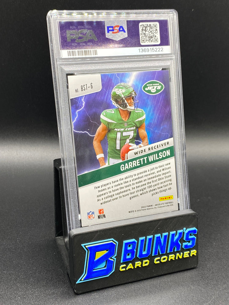 2022 Garrett Wilson By Storm Blue 31/50 PSA 9 Rc