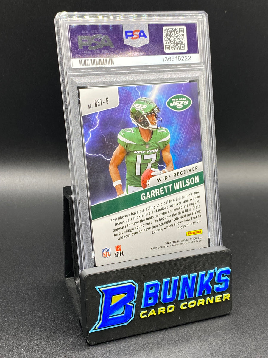 2022 Garrett Wilson By Storm Blue 31/50 PSA 9 Rc