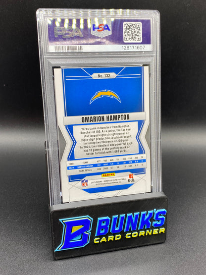 2025 Omarion Hampton Status Explosion 155/999 PSA 9 Rc