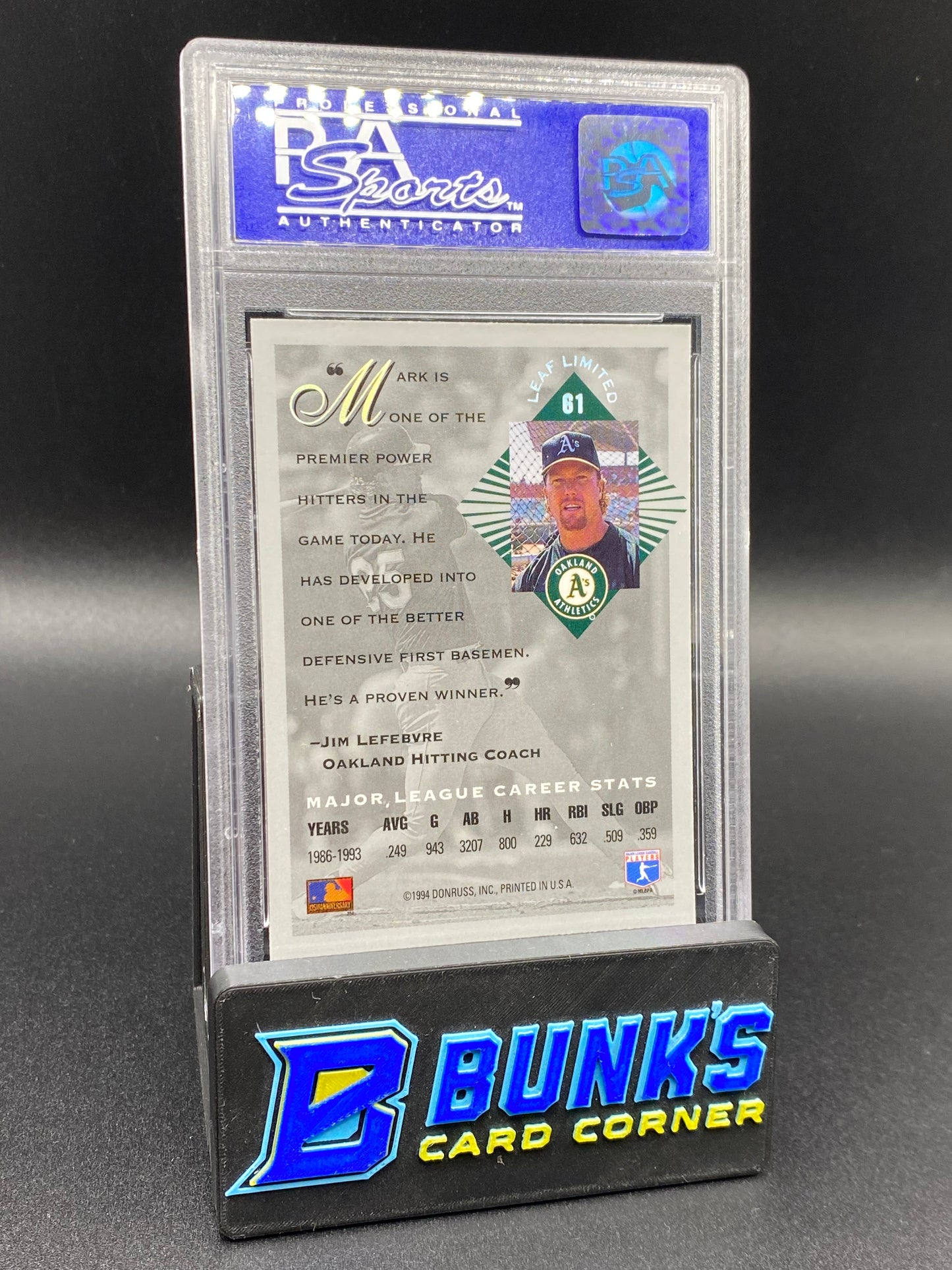 1994 Mark McGwire PSA 9