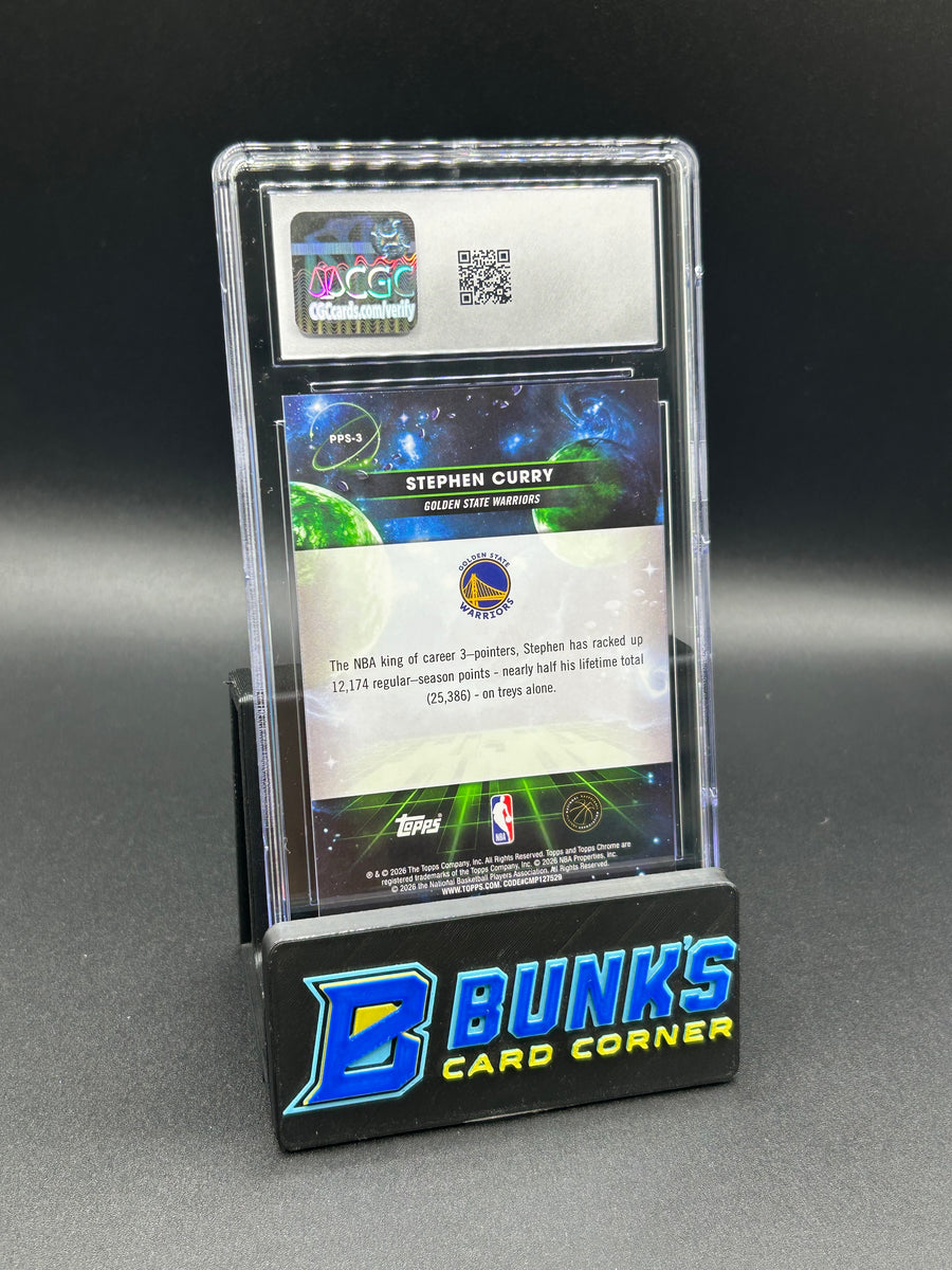 2025-26 Stephan Curry Topps Cosmic Chrome Planetary Pursuit The Sun Case Hit CGC 10