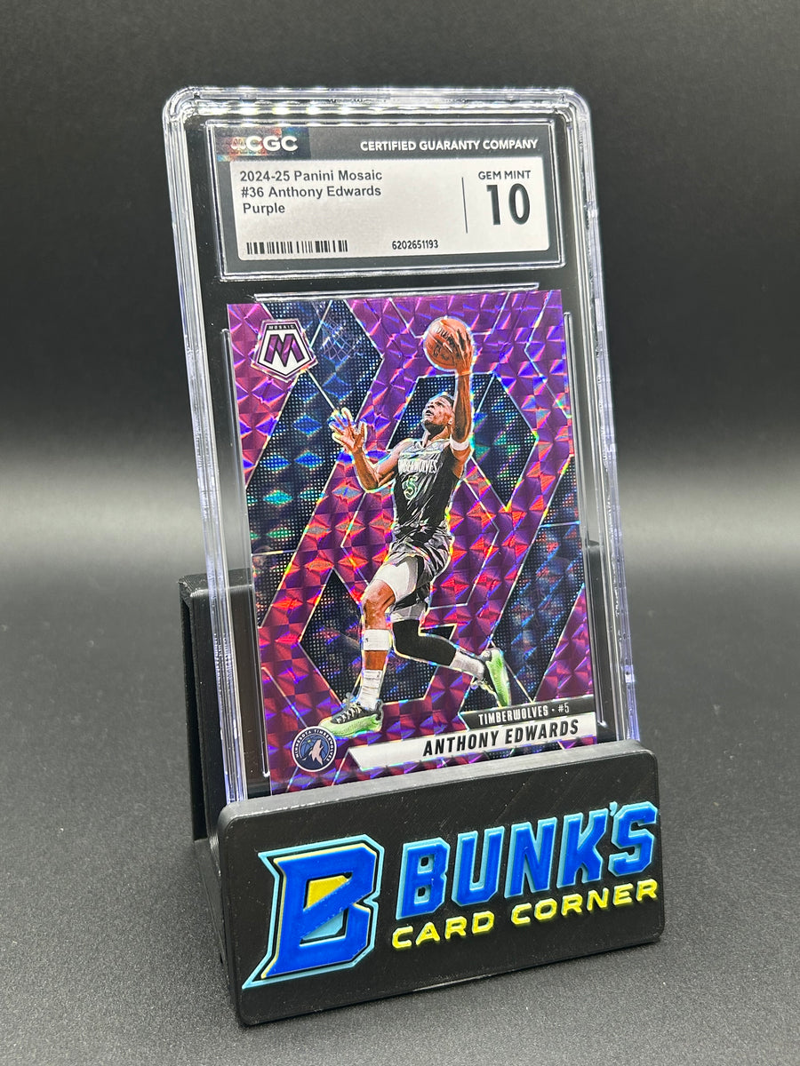 2024-25 Anthony Edwards Panini Mosaic Purple 84/99 CGC 10