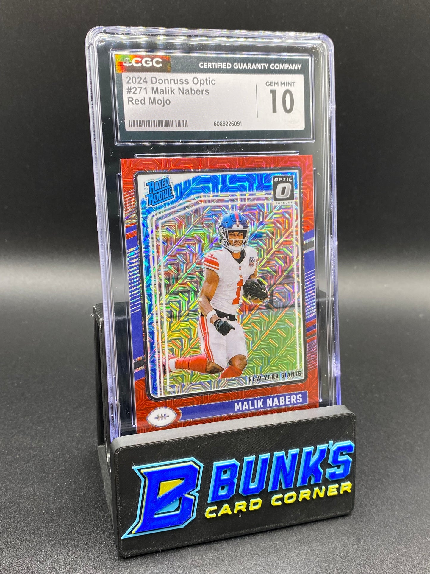 2024 Malik Nabers Red Mojo CGC 10 Rc