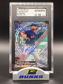 2017 David Price AUTOGRAPHED  Blackout 2/50 (Box B6)