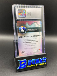 2023 Dalton Rushing Pink Auto 1/199 Bowman Plat CGC Authentic Auto 10
