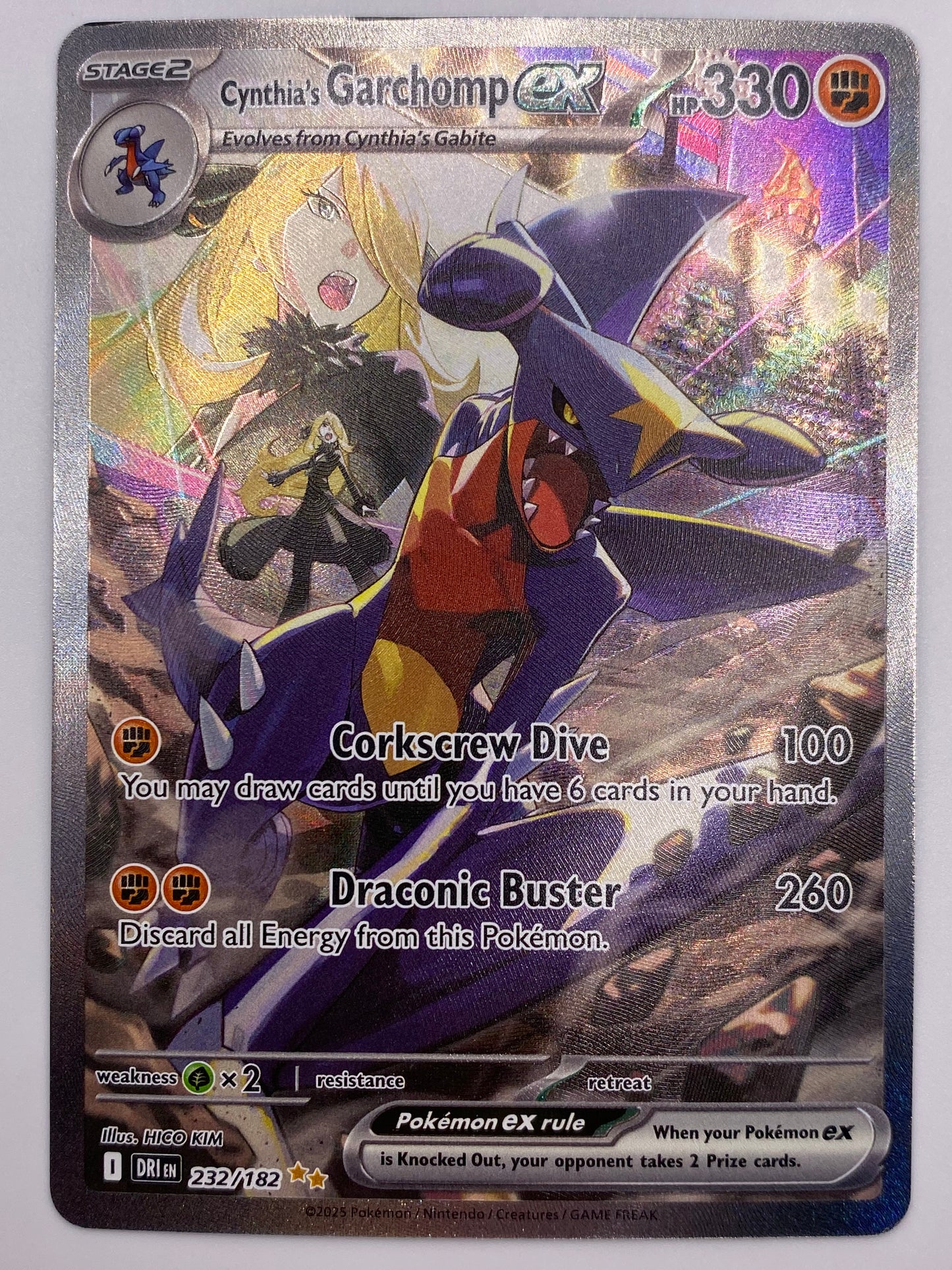 Cynthia's Garchomp Ex SIR Destined Rivals NM