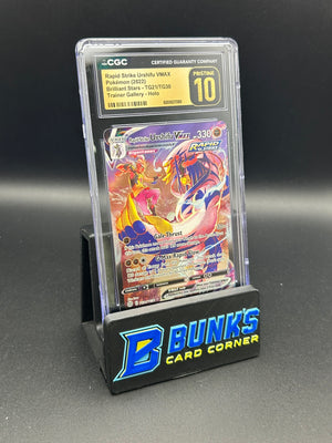 Rapid Strike Urshifu Vmax Trainer Gallery Brilliant Stars CGC Pristine 10