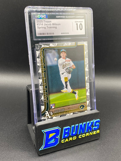 2025 Jacob Wilson Spring Training CGC 10 SP Rc
