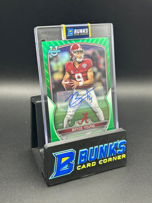 2022 Bryce Young Topps Bowman Green Auto 73/99