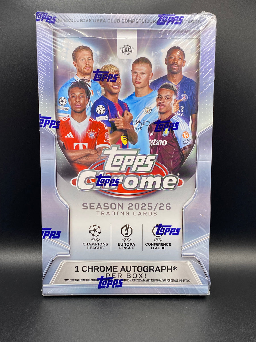 2025-26 TOPPS Chrome UEFA Club Competitions Hobby Box