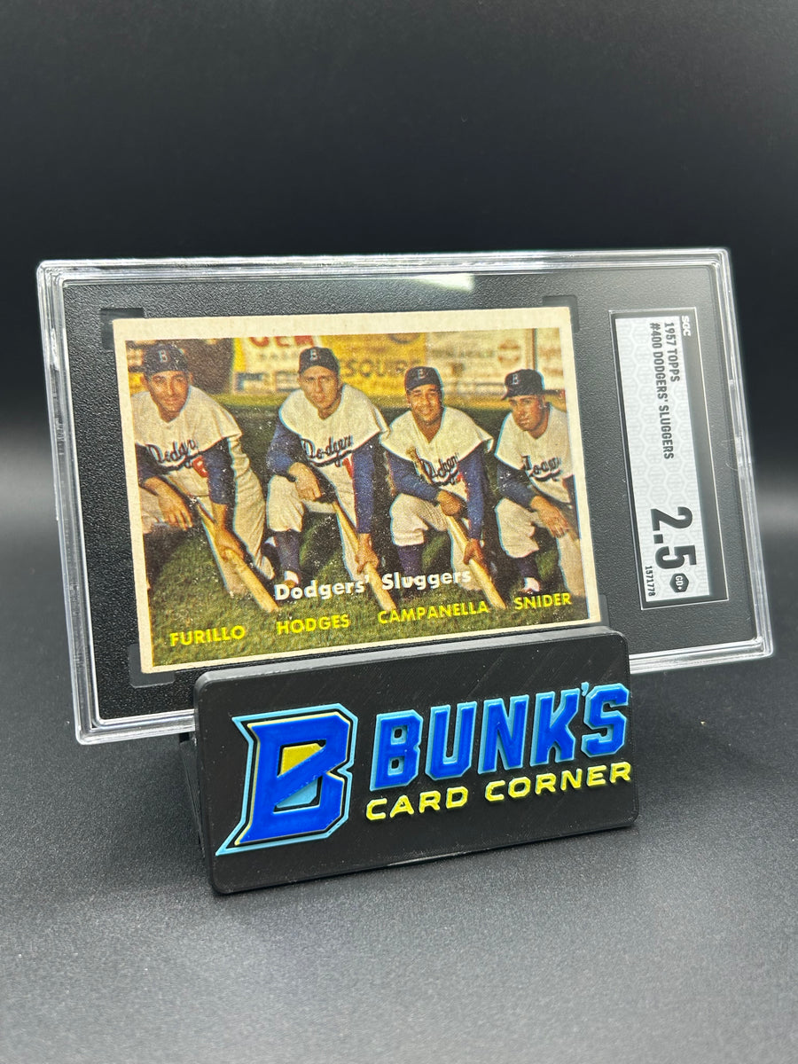 1957 Furillo, Hodges, Campanella, Snider Topps Dodgers' Sluggers #400 SGC 2.5