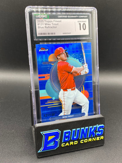 2025 Mike Trout Blue Ref. 121/150 Sp CGC 10