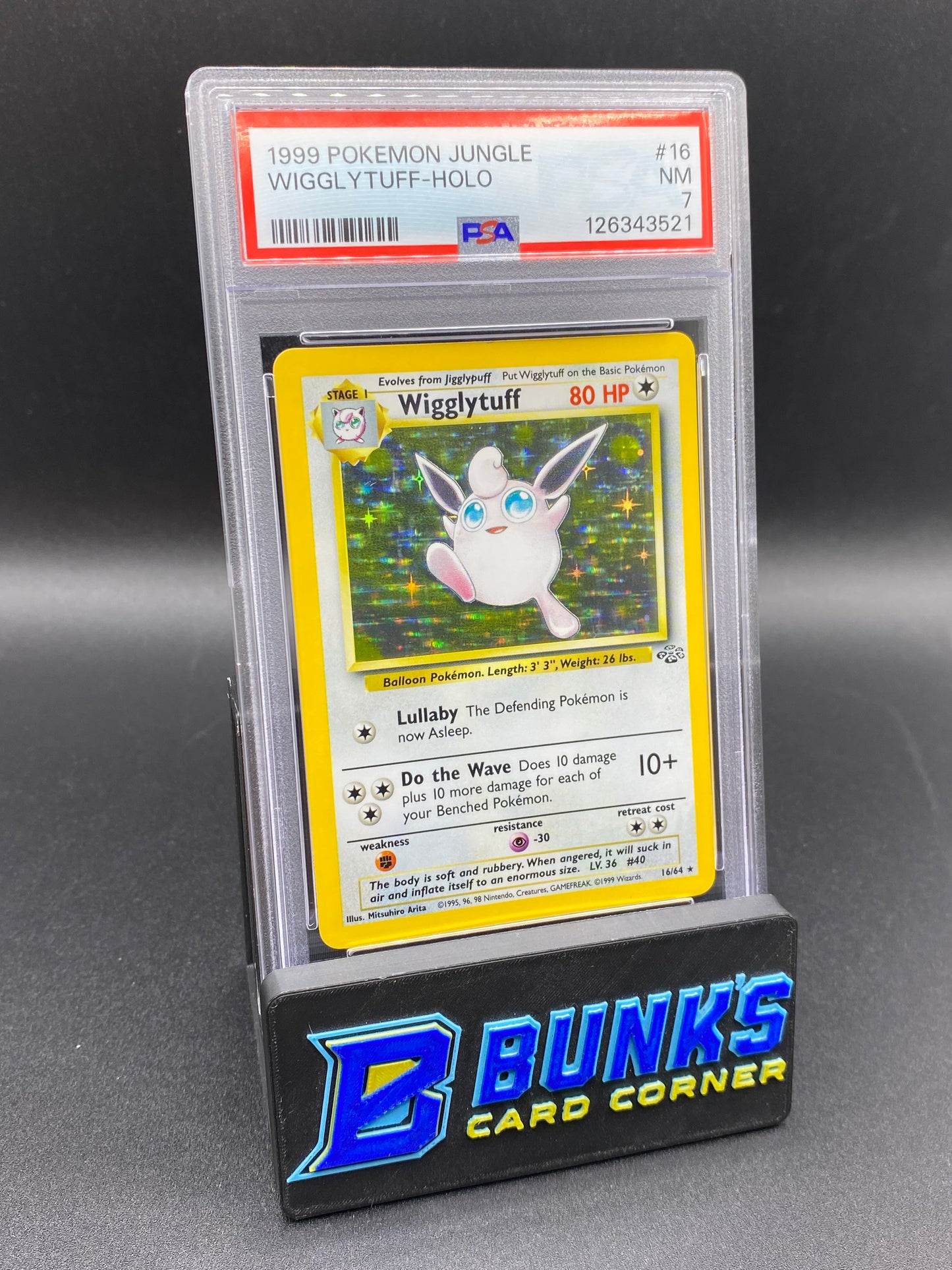 Wigglytuff Holo Jungle PSA 7