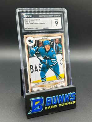 2024-25 Macklin Celebrini Upper Deck OPC Glossy CGC 9