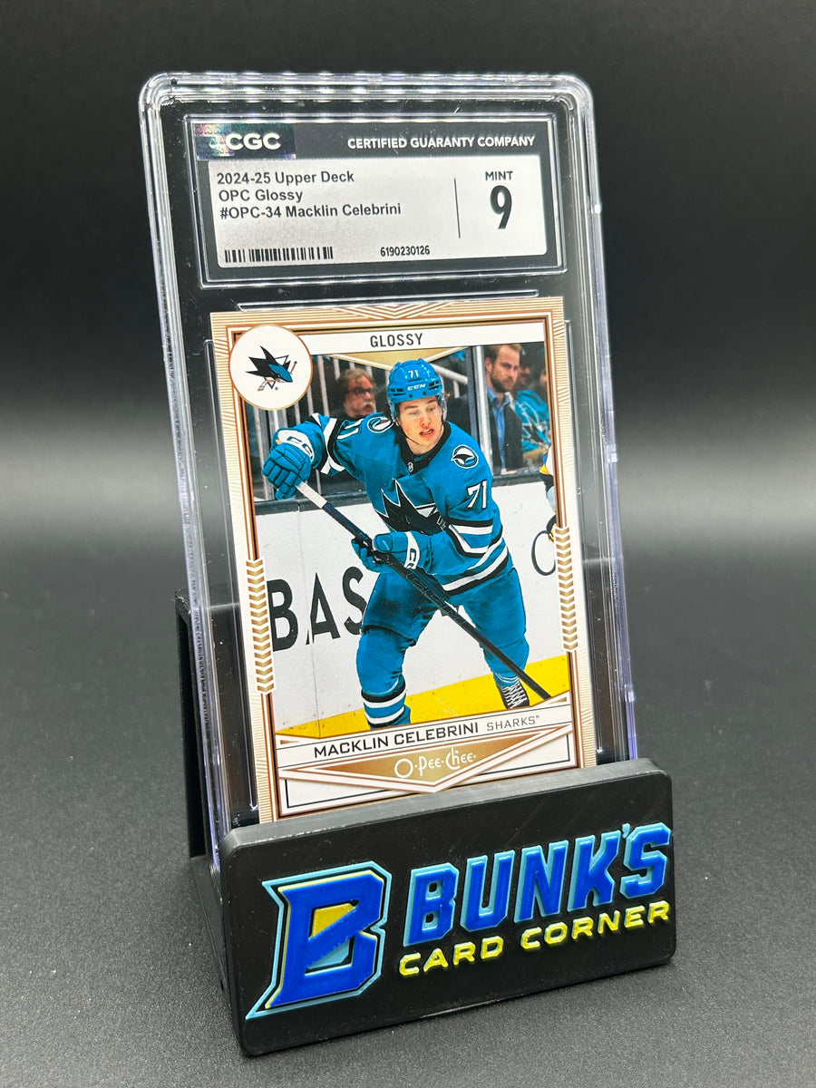 2024-25 Macklin Celebrini Upper Deck OPC Glossy CGC 9