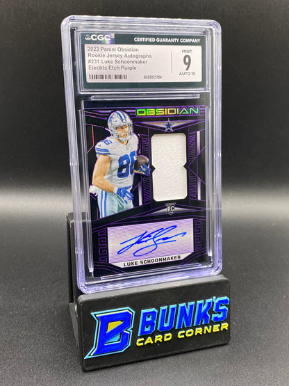 2023 Luke Schoonmaker Electric Etch Purple Auto CGC 9/10