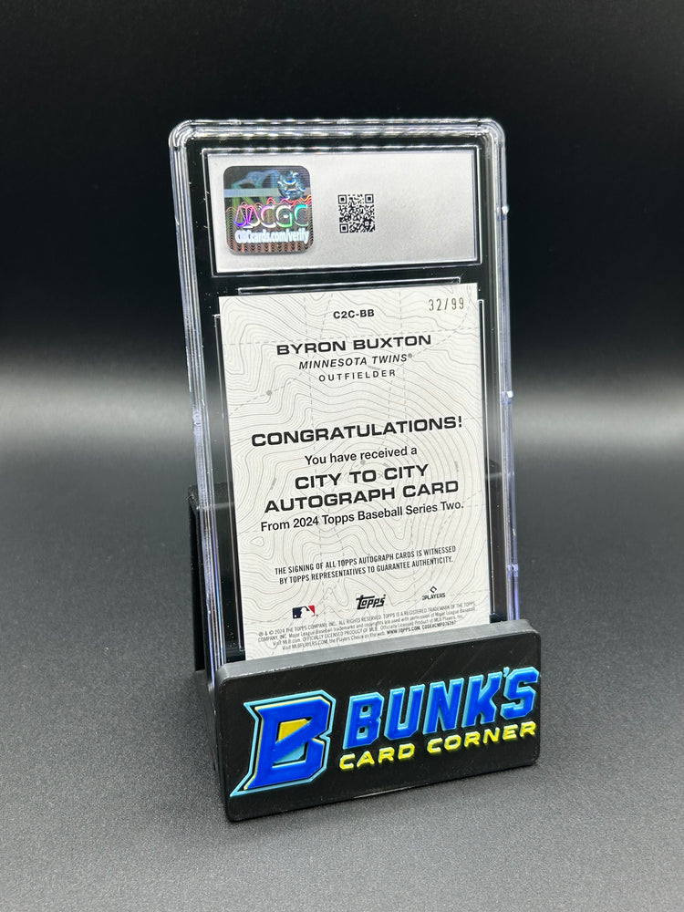 2024 Byron Buxton Topps City to City Autographs 32/99 CGC 10