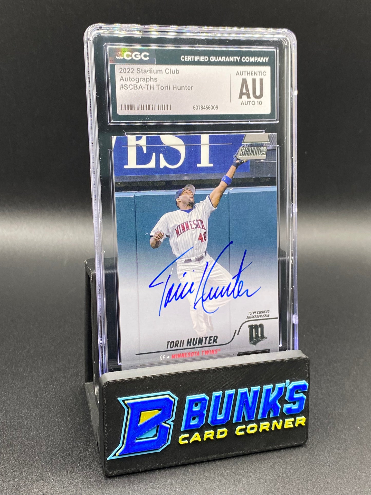 2022 Torii Hunter Auto CGC Authentic Auto 10