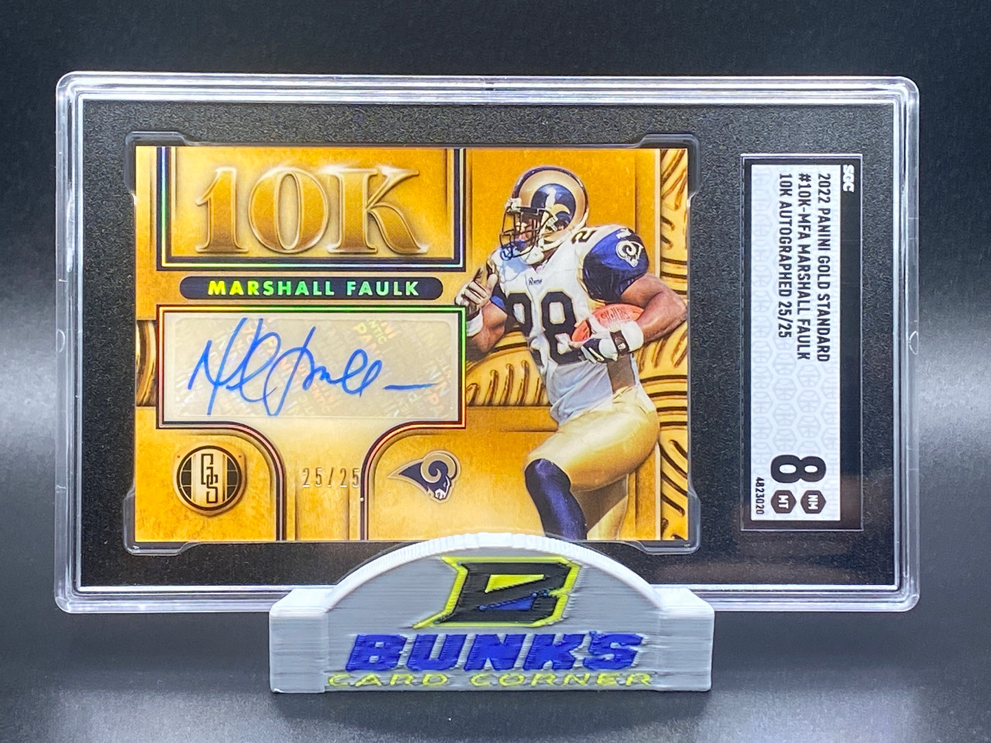 2022 Marshall Faulk AUTOGRAPHED 25/25 (Box B4)
