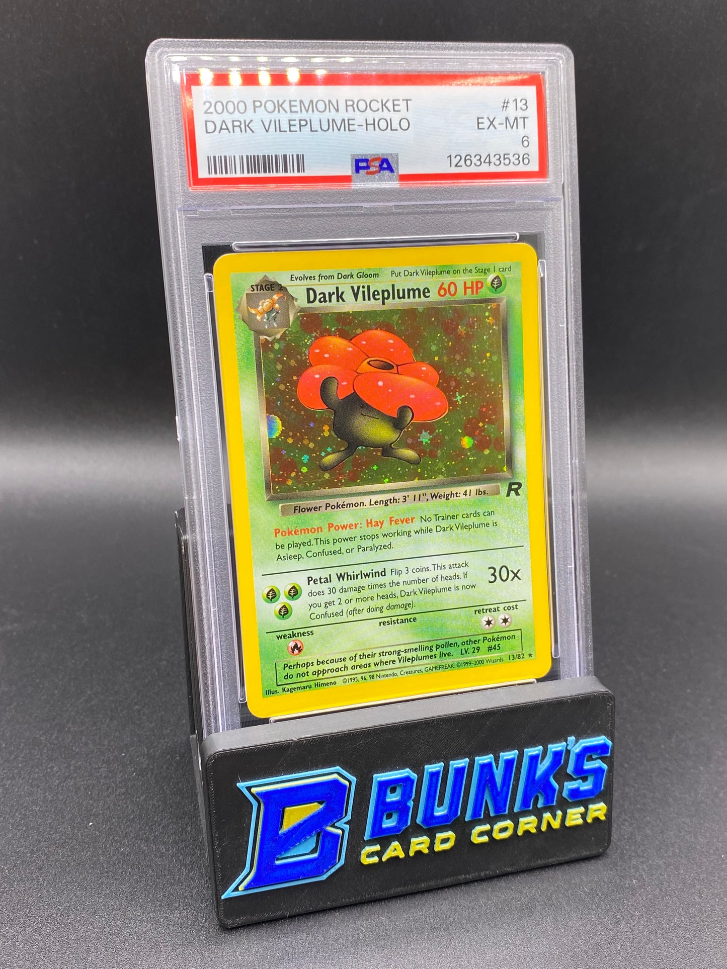 Dark Vileplume Holo Rocket PSA 6