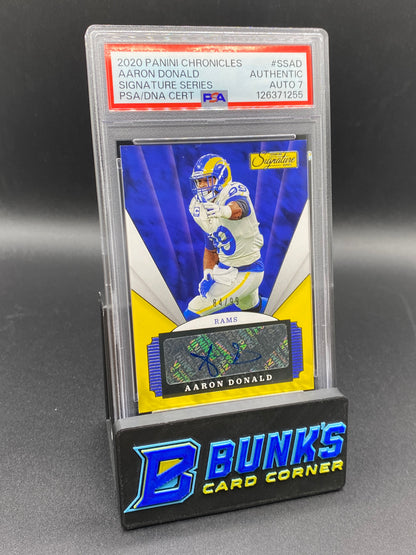 2020 Aaron Donald Sig Series PSA Auto 7 84/99