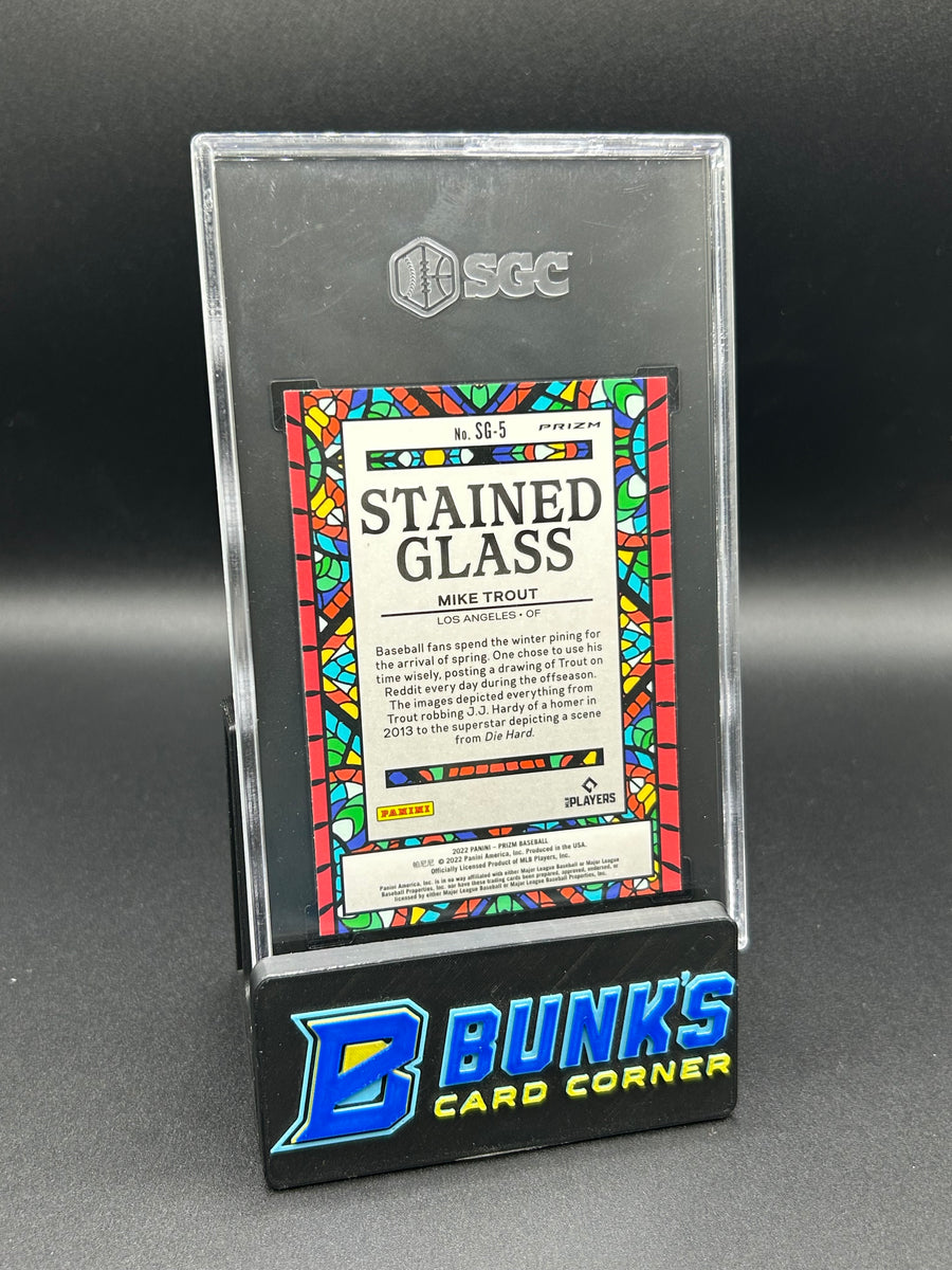2022 Mike Trout Panini Prizm Stained Glass Silver Prizm SGC 10