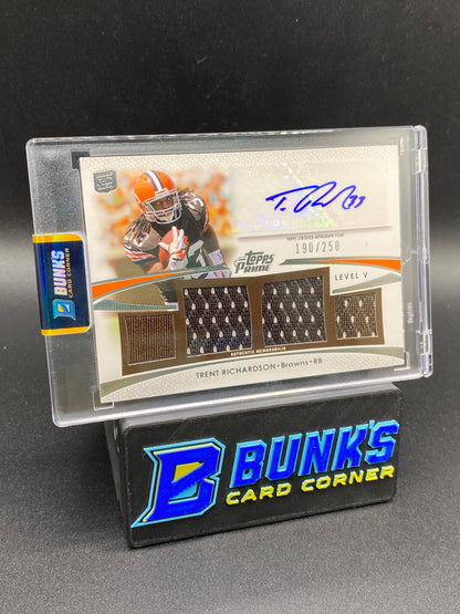 Trent Richardson Topps Prime Patches 190/250 Auto