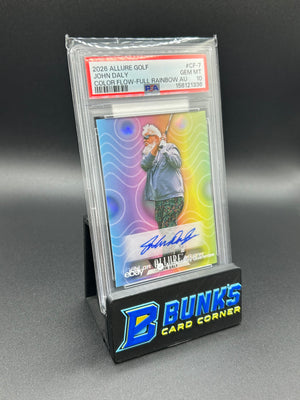 2026 John Daly Allure Golf Color Flow-Full Rainbow Auto PSA 10 Pop 1