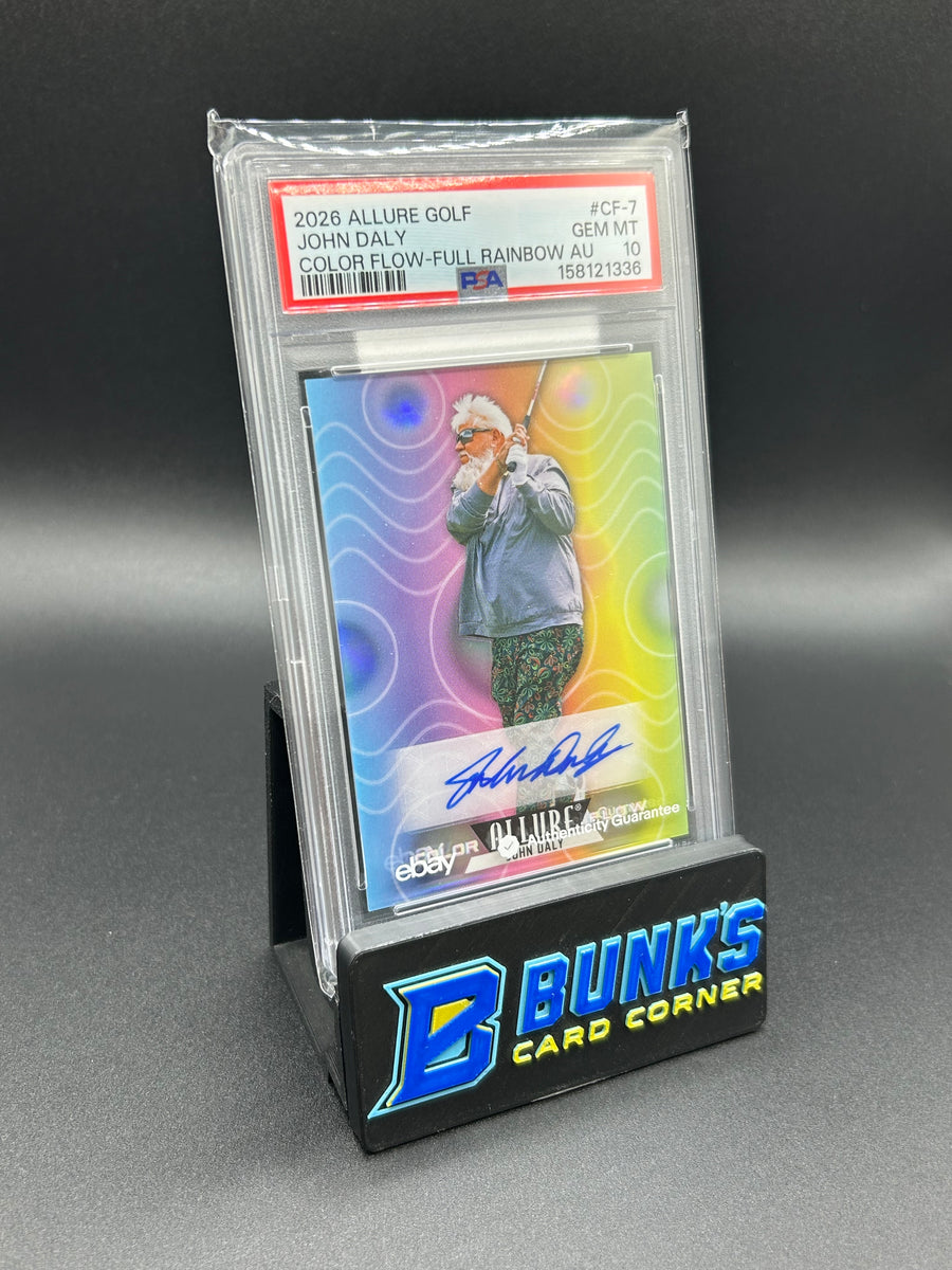 2026 John Daly Allure Golf Color Flow-Full Rainbow Auto PSA 10 Pop 1
