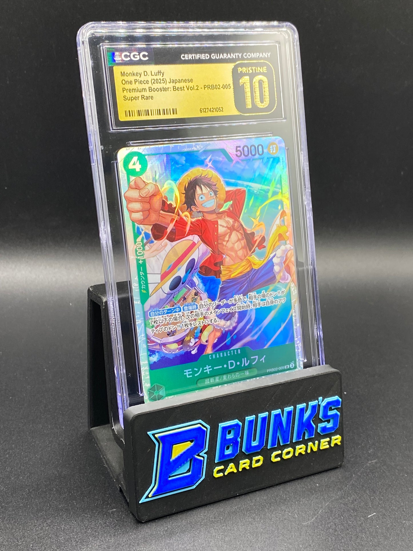 Monkey D. Luffy Super Rare PRB02 CGC PRISTINE 10