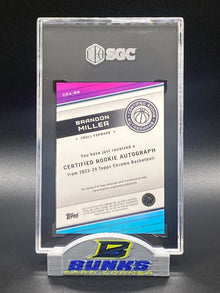 2023-24 Brandon Miller AUTOGRAPHED 10|9.5 (Box B4)