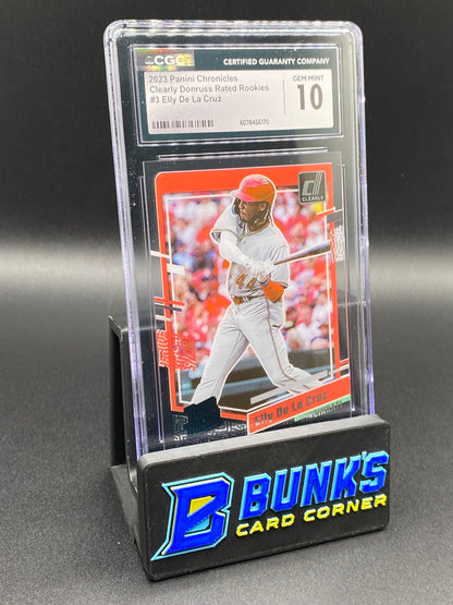 2023 Elly De La Cruz Clearly Donruss RR CGC 10 Rc