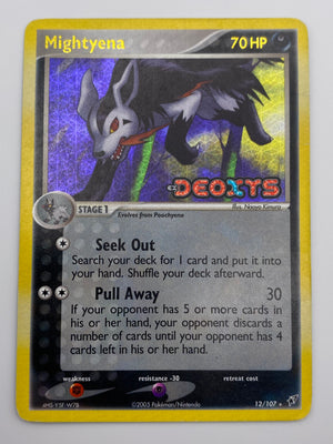 Mightyena Reverse Holo Deoxys Stamped MP