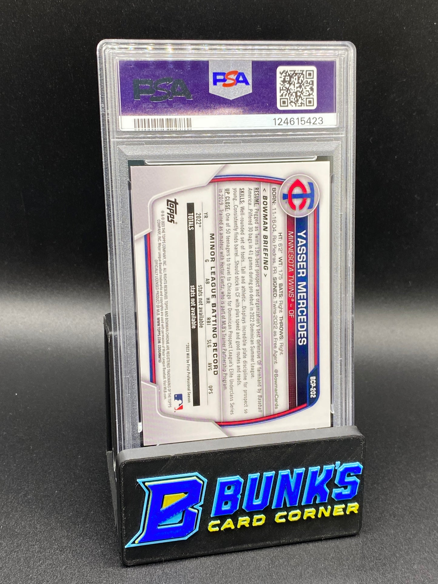 2023 Yasser Mercedes Prospects Orange 72/75 PSA 10